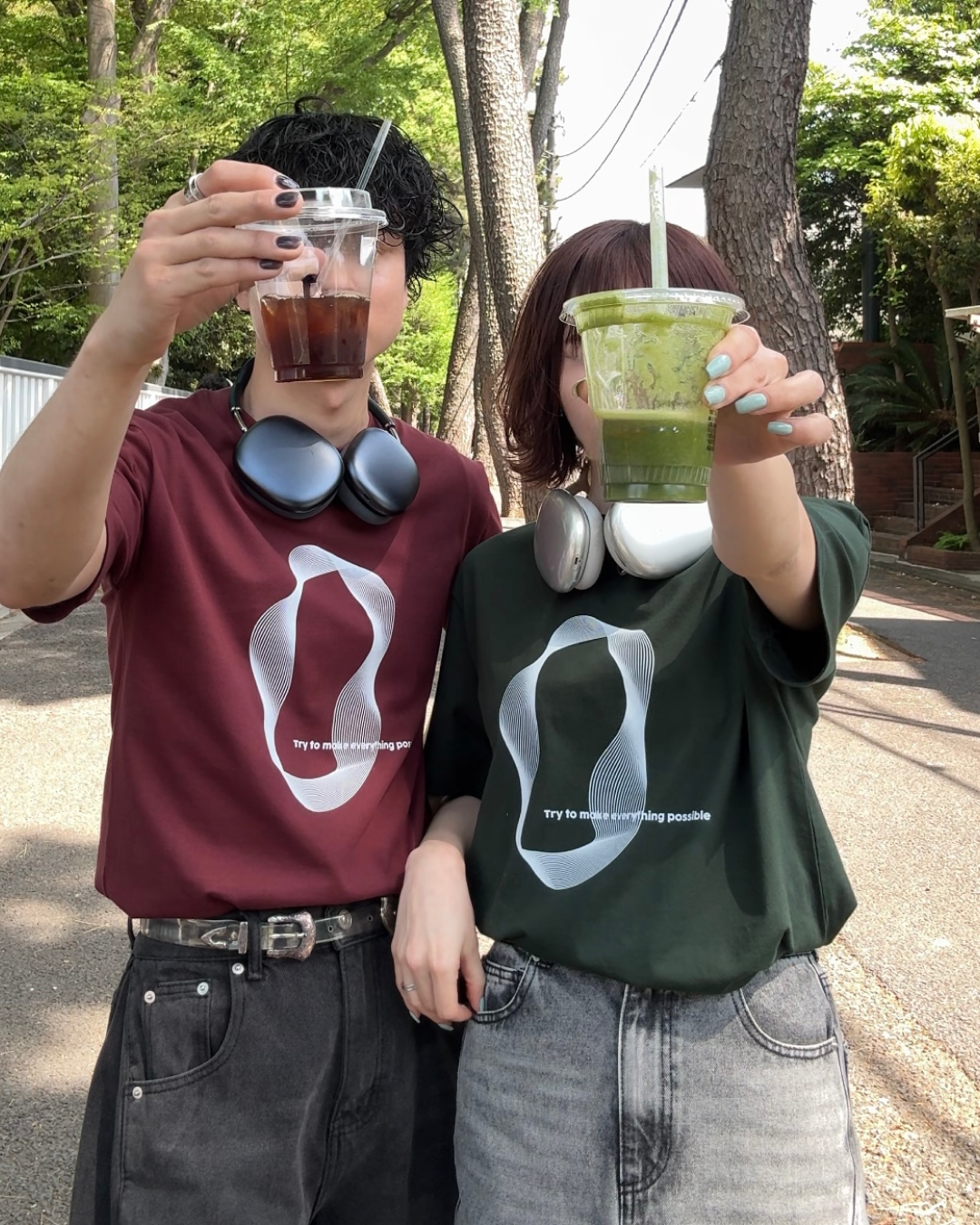 【即納】ジオメトリックデザインTシャツ TO1033