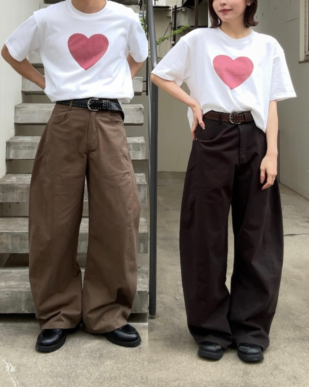 アンティークハートプリントT TO1073