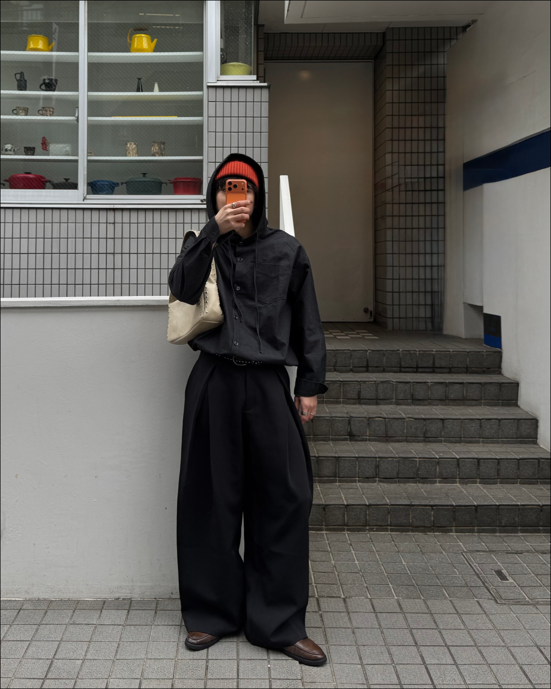 【即納】クロスタックワイドスラックス TO1148