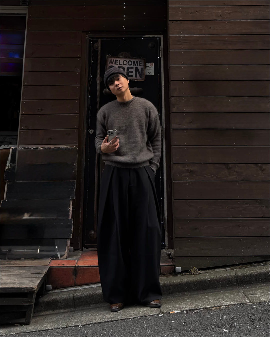 【即納】クロスタックワイドスラックス TO1148