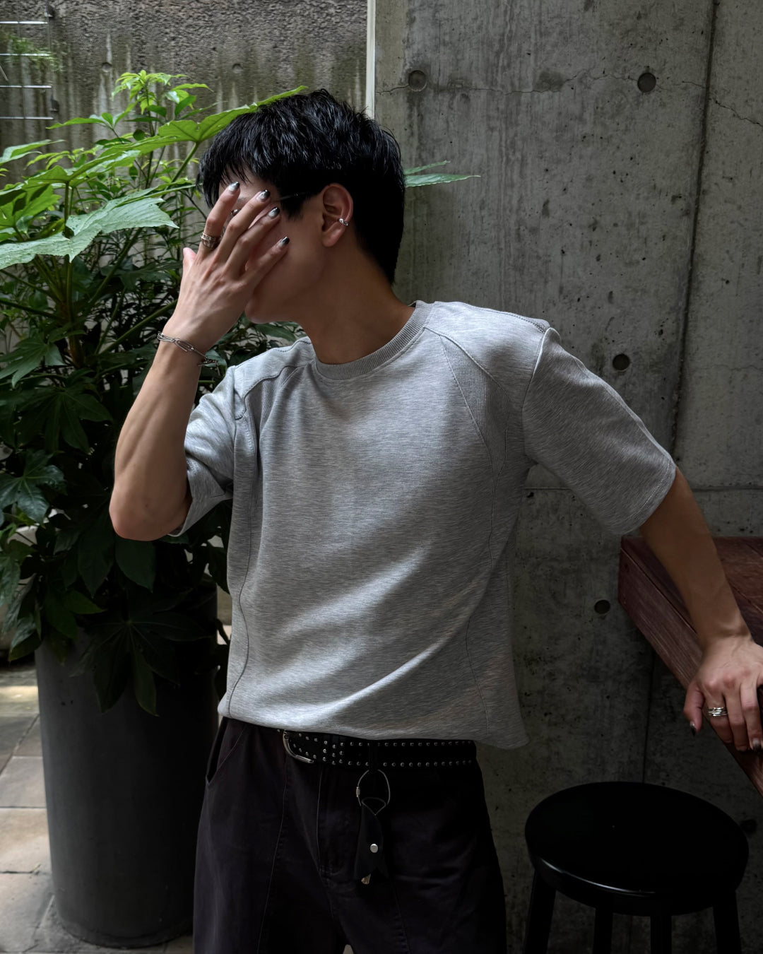 異素材切り替えショートサマーT TO1240