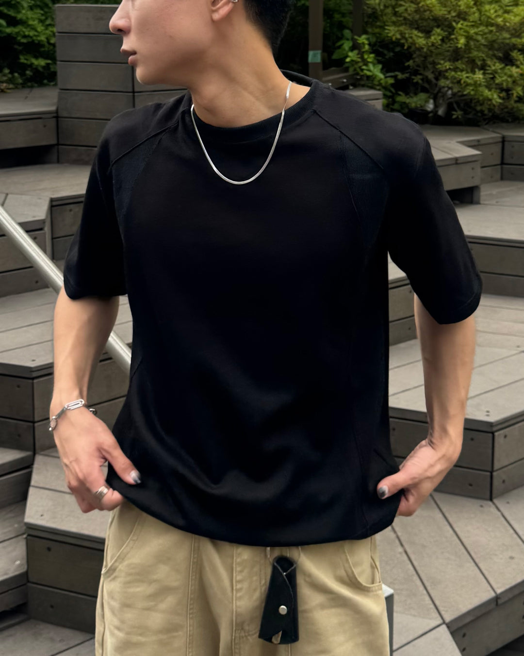 異素材切り替えショートサマーT TO1240