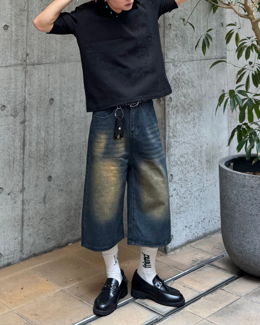 ヴィンテージライクウォッシュバギージョーツ TO1249