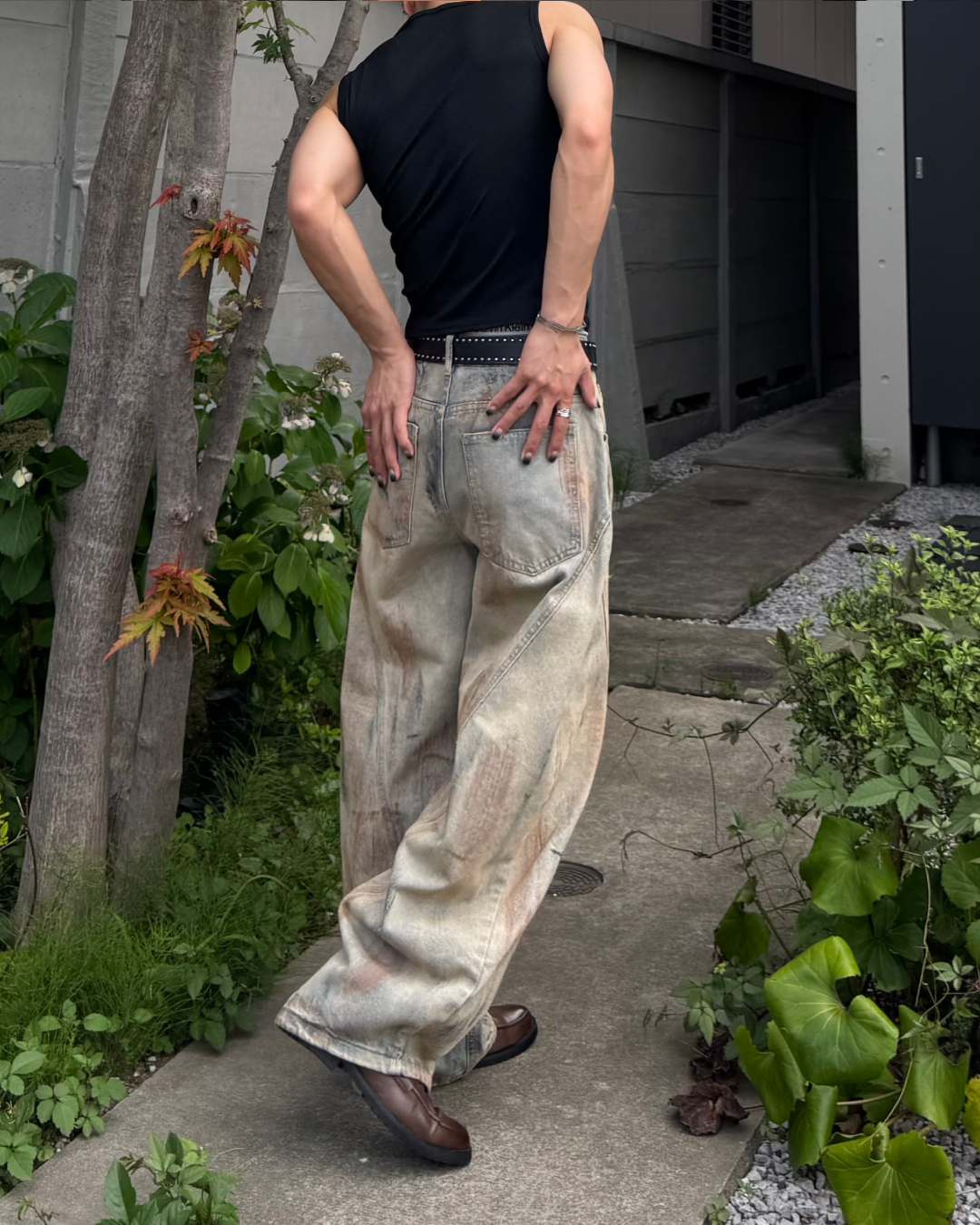 マッスルフィットヘンリーネックタンクトップ TO1270