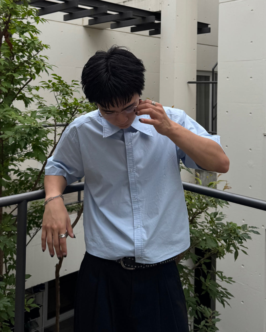 スナップボタンショートシャツ TO1313
