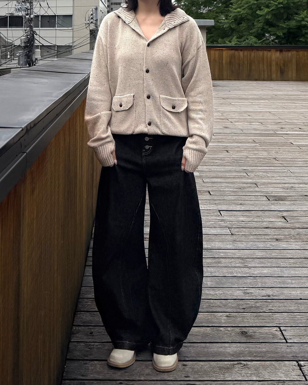 【即納】ステッチボタンフライカーブデニム TO1800