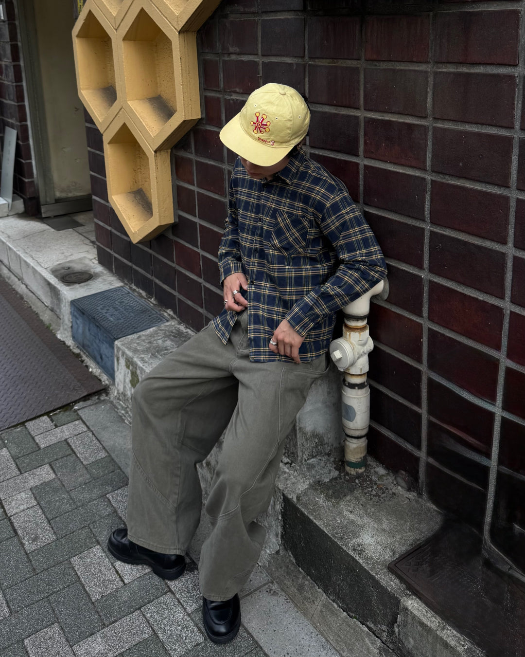 起毛タイトチェックシャツ TO1533