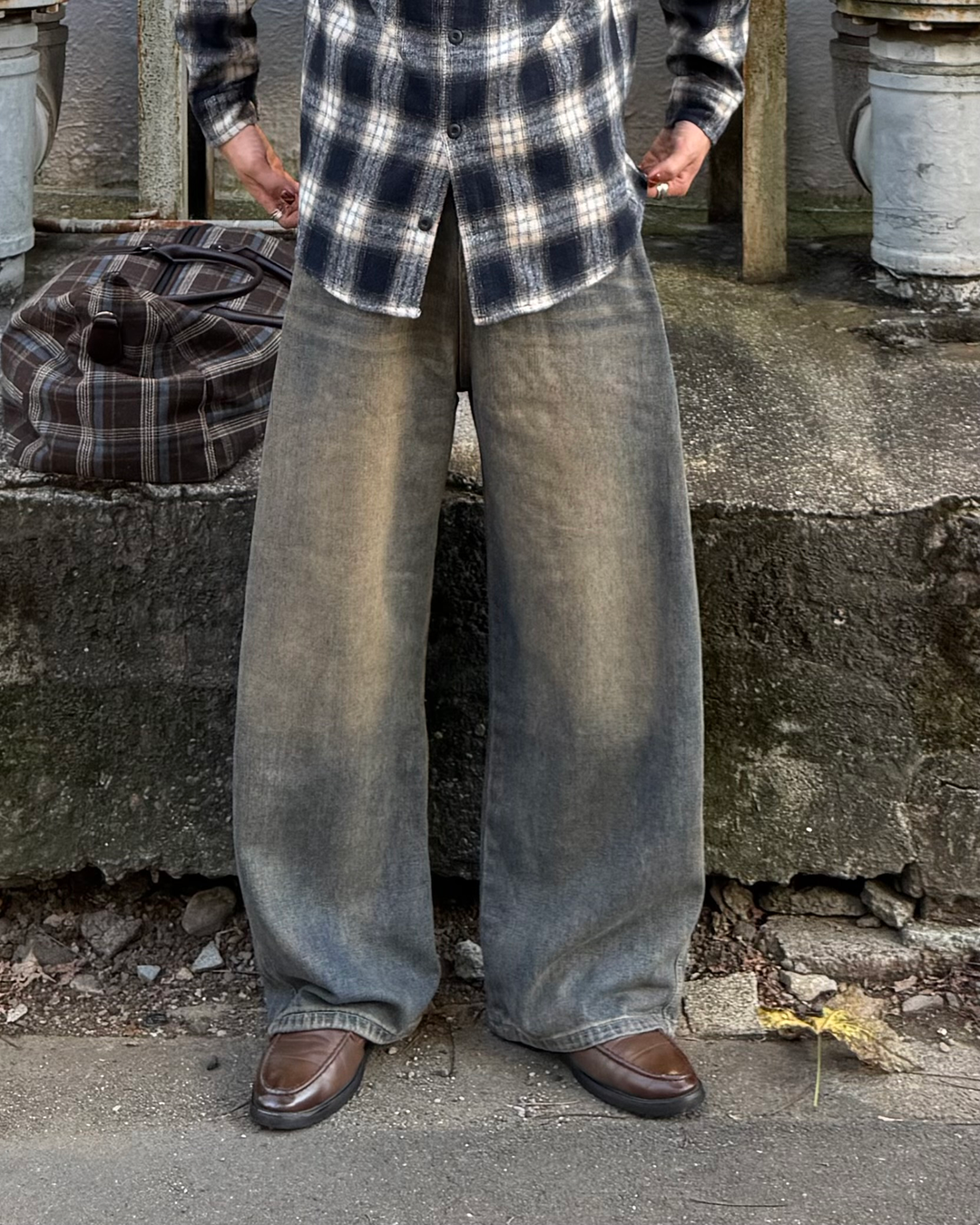 デニム　ドクロ　キラキラ　バック　レトロ デニム ドクロ キラキラ バック レトロ 昭和のレトロ前掛けと