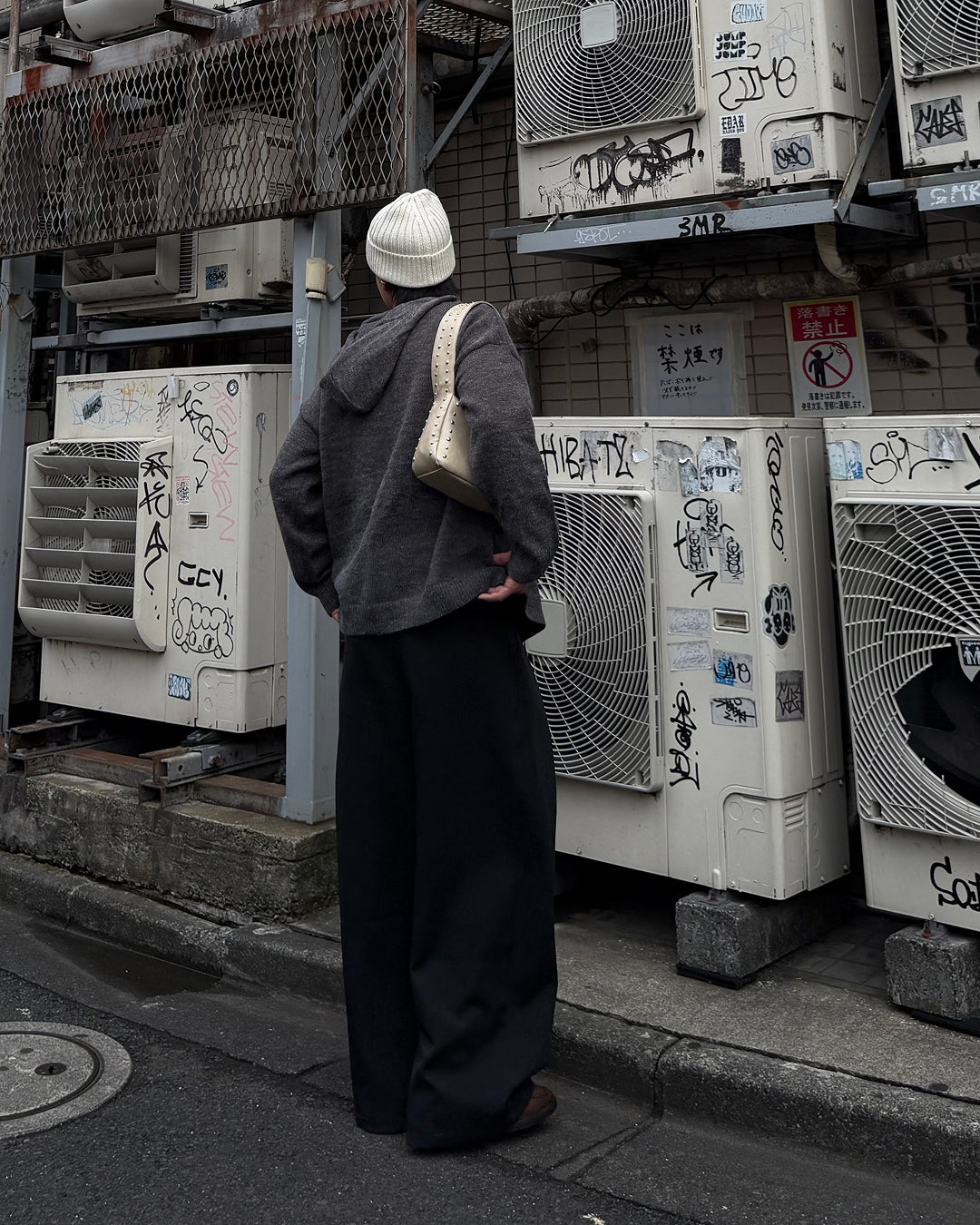 ミックスカラーWジップフードニット TO1555