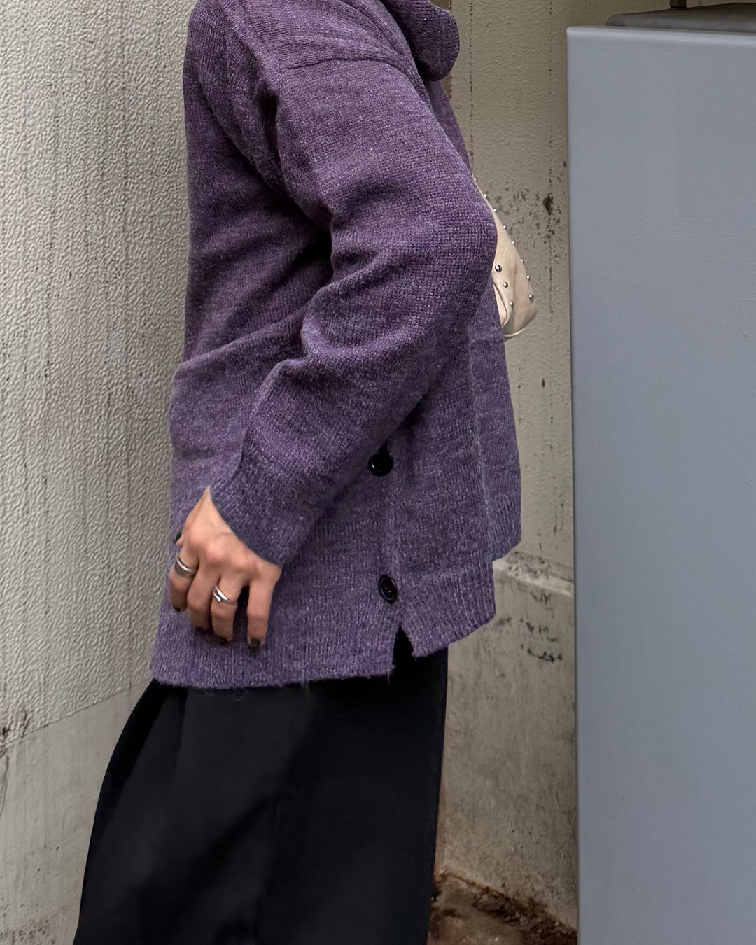 ミックスカラーWジップフードニット TO1555