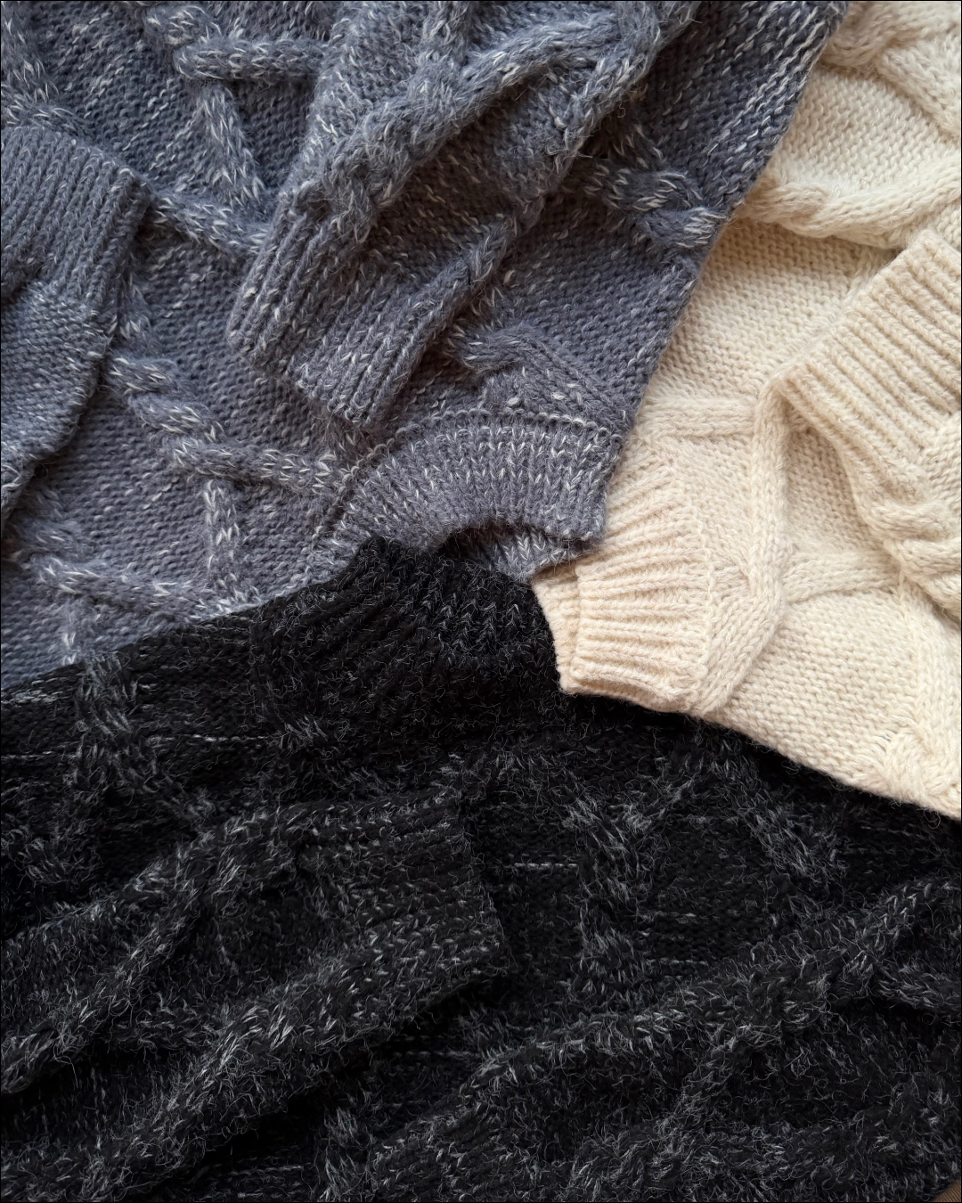 メランジケーブルヘビーショートニット TO1778