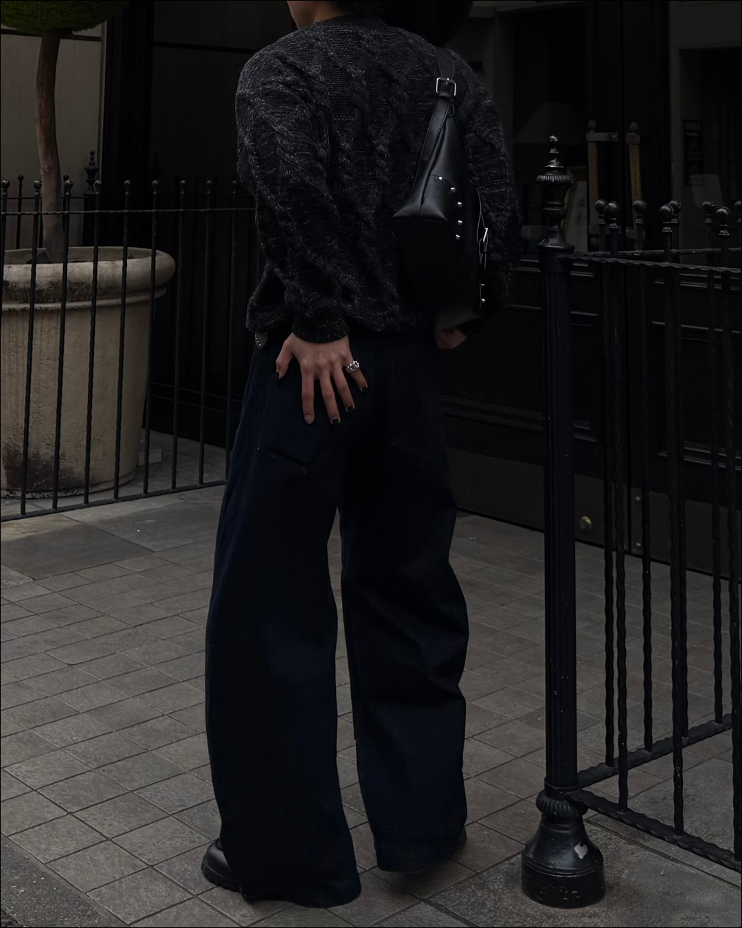 メランジケーブルヘビーショートニット TO1778