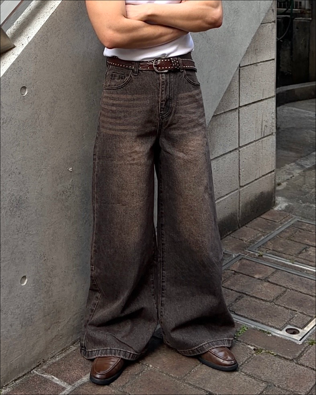 ダスティピンクブラウンウォッシュデニム TO2062