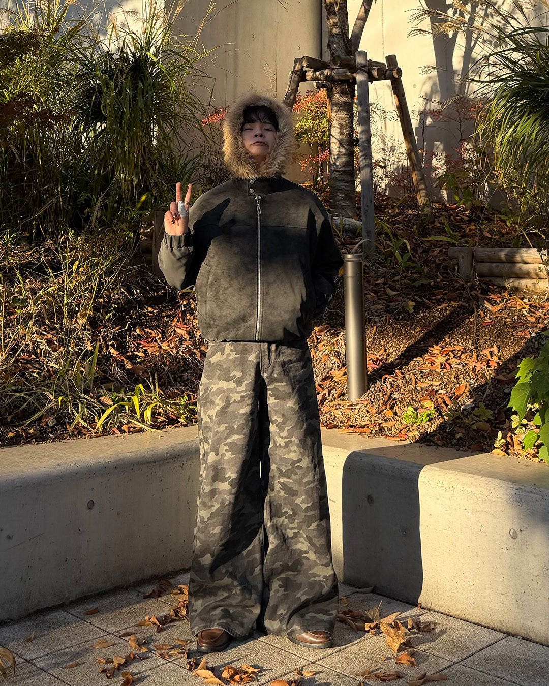 ライトオンスカモフラバギーデニム TO4001