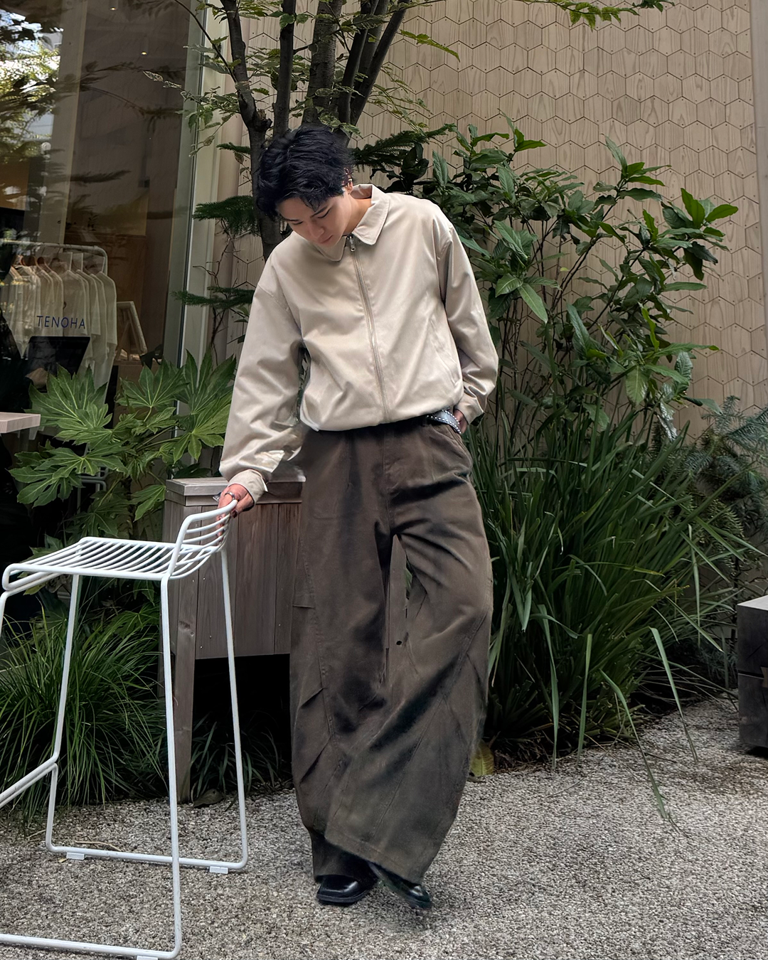 【即納】リバーシブルチェックブルゾン TO5009