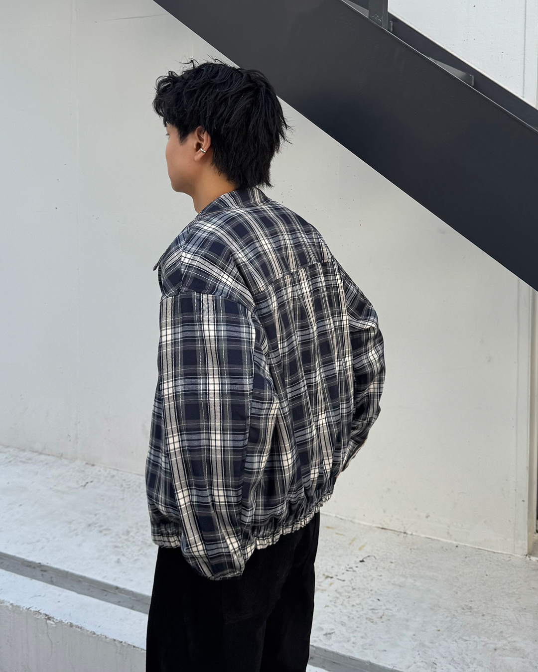 【即納】リバーシブルチェックブルゾン TO5009