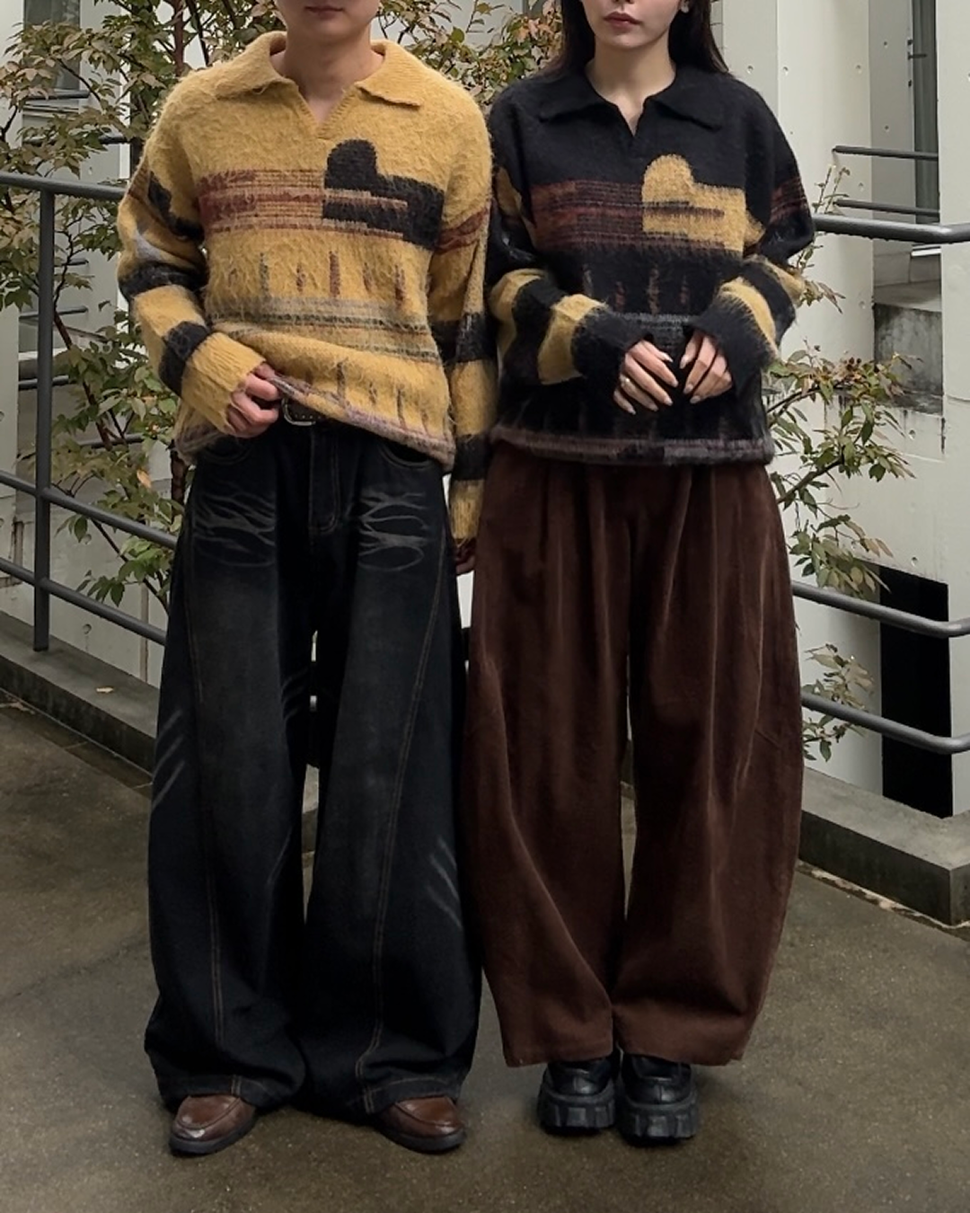【即納】ユニセックスデザインスキッパーシャギーニット TO5035