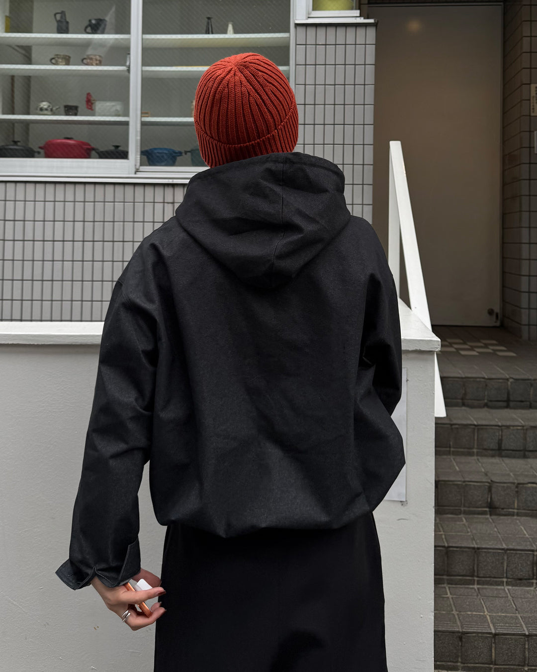 【即納】Wコードフードシャツ TO5049