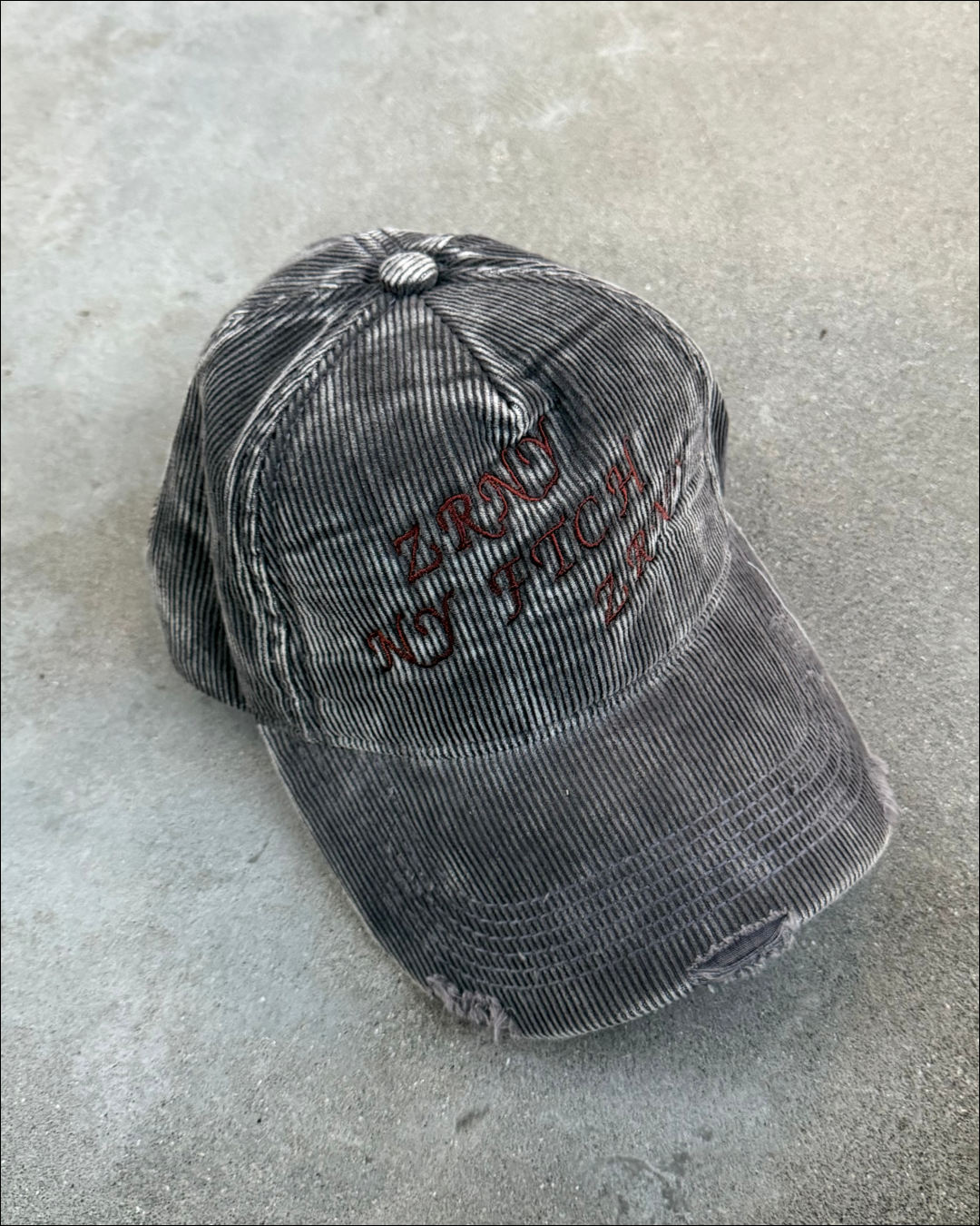 【即納】ダーティーウォッシュコーデュロイキャップ TO5052