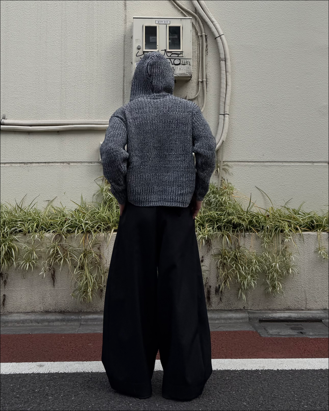 【即納】ミックスカラーダブルジップニットパーカー TO5053