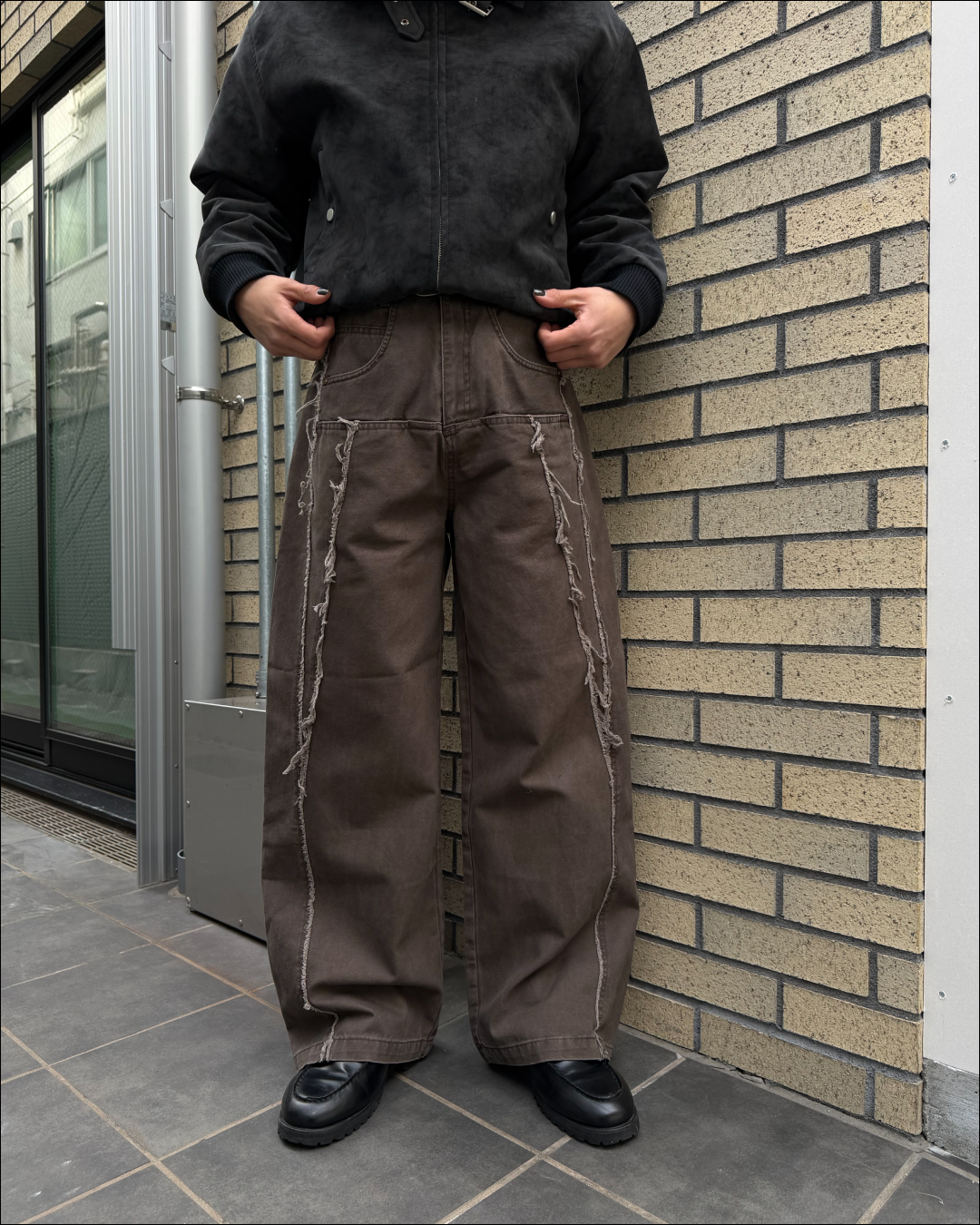 【即納】6ポケットフリンジデニムパンツ TO5065