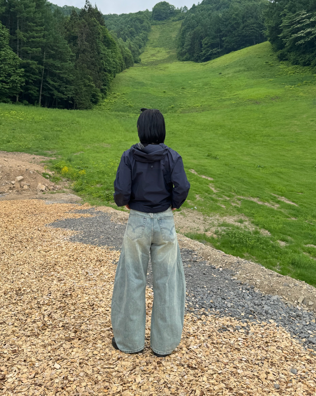 ウォッシュバルーンワイドデニムパンツ UK0005