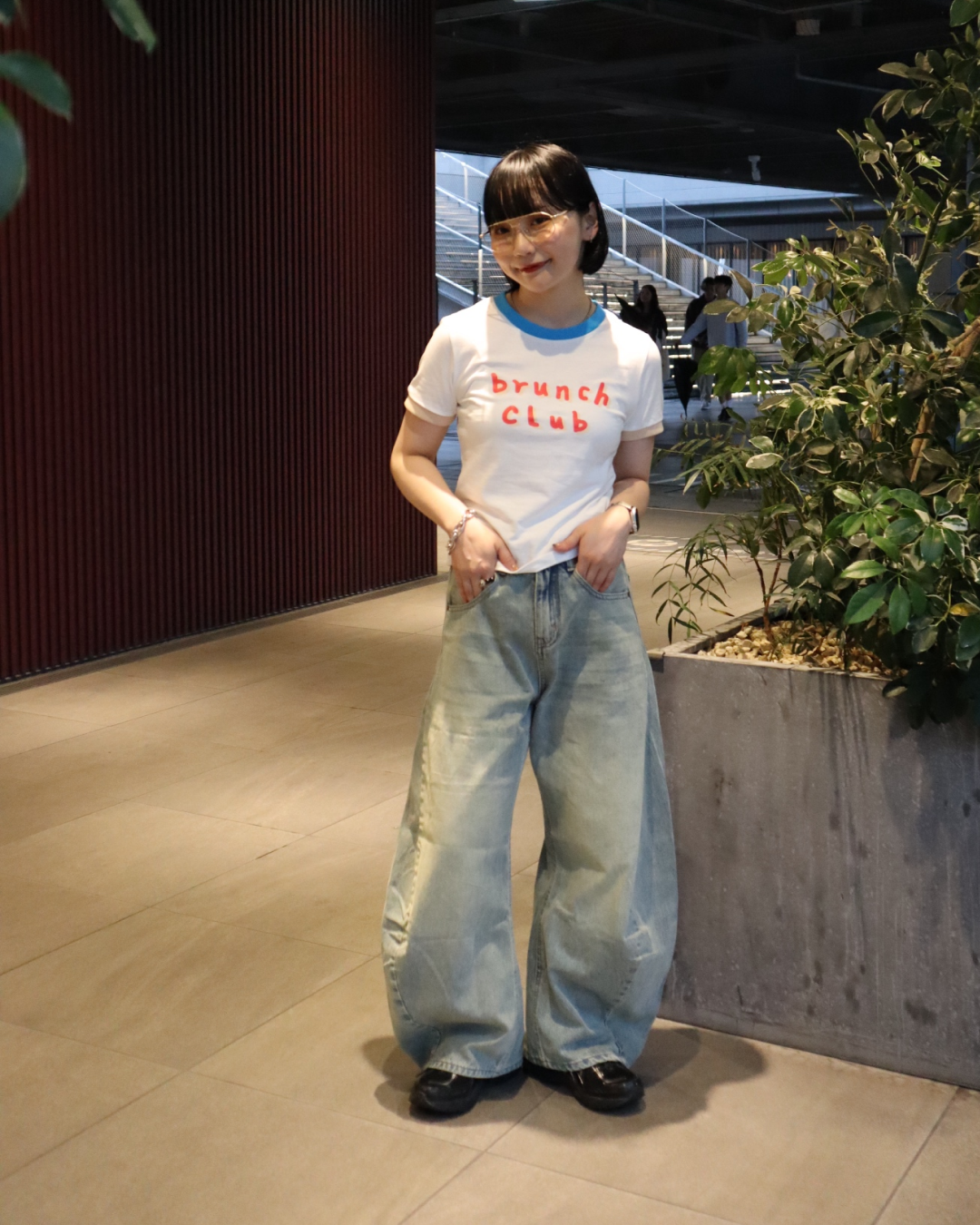 ウォッシュバルーンワイドデニムパンツ UK0005