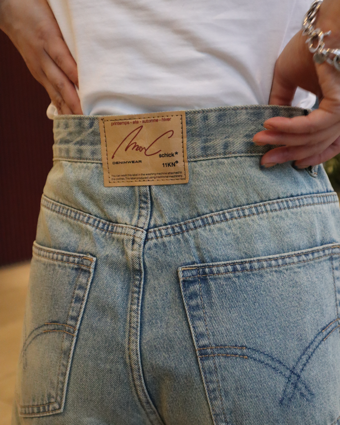 ウォッシュバルーンワイドデニムパンツ UK0005