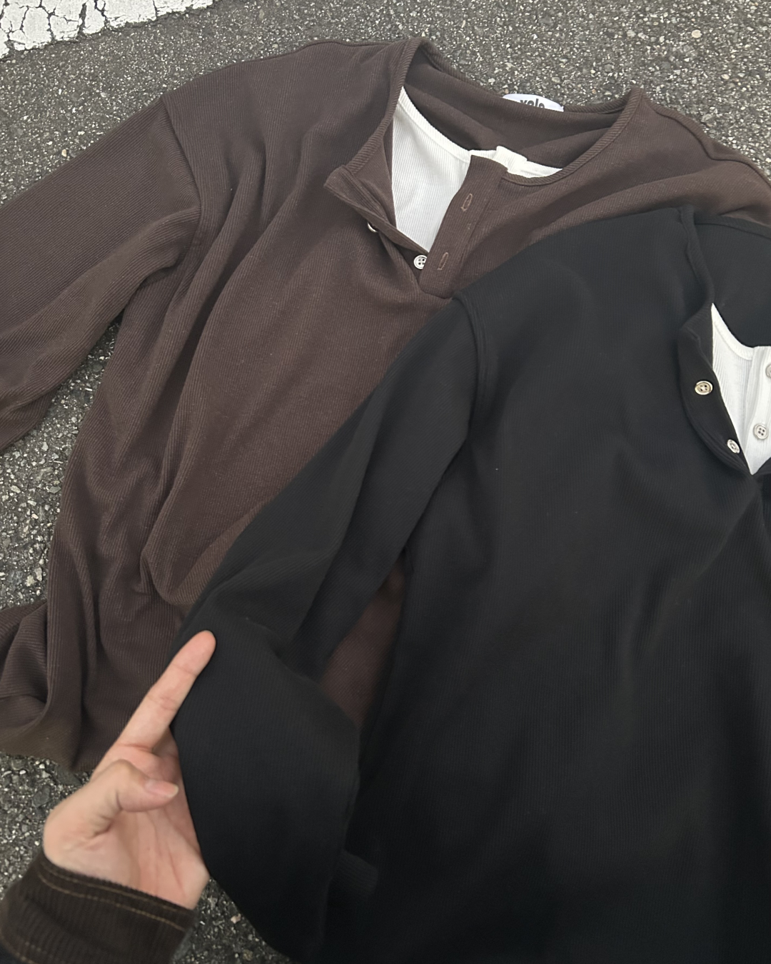 【即納】フェイク2ピースロングTシャツ WG0004