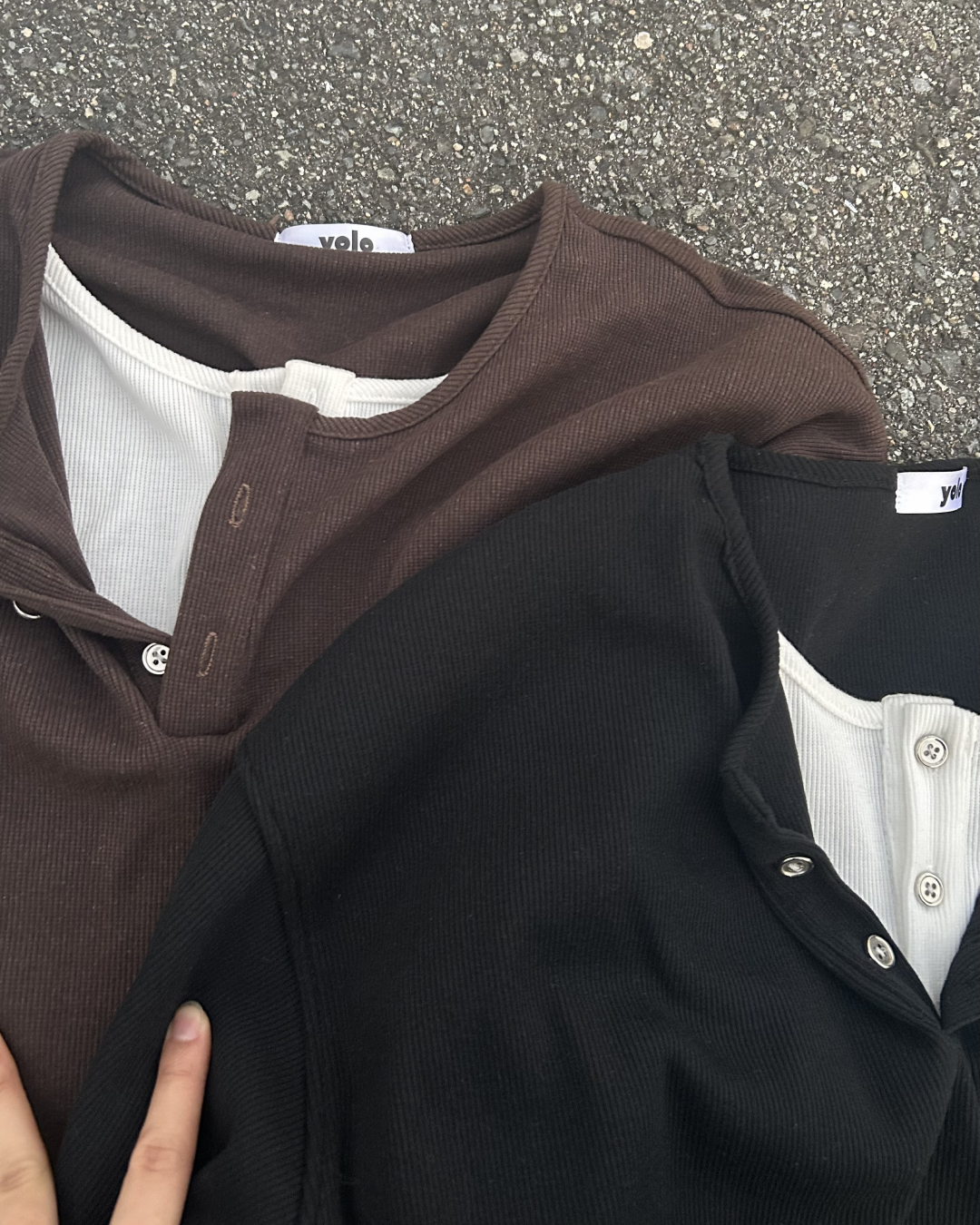 【即納】フェイク2ピースロングTシャツ WG0004