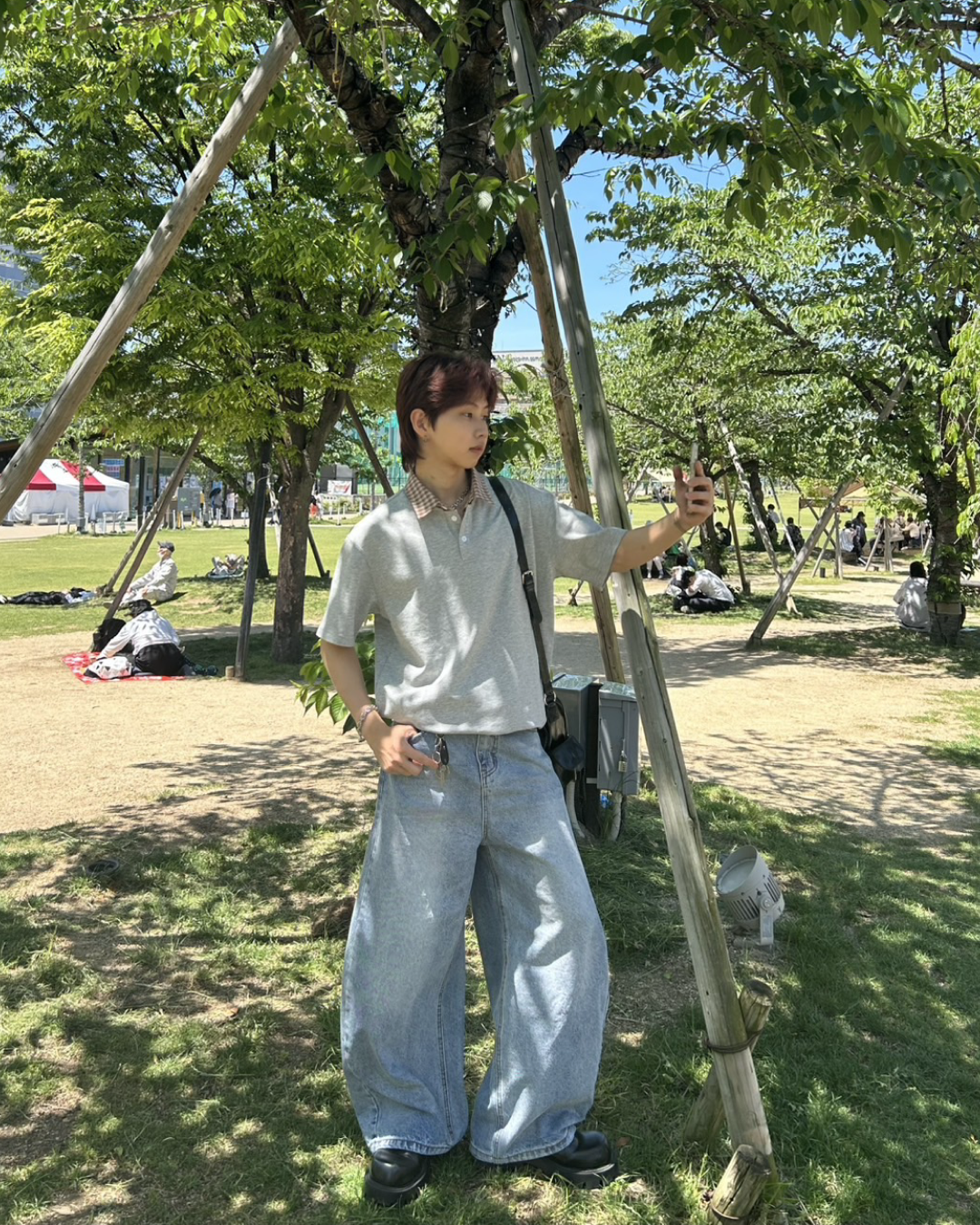 切り替えチェックカラーポロ WG0033