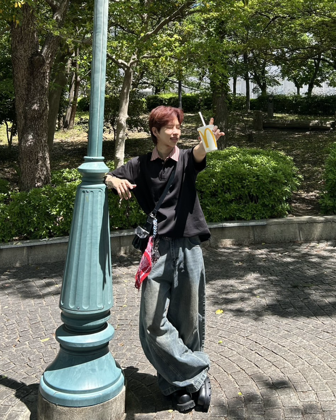 切り替えチェックカラーポロ WG0033