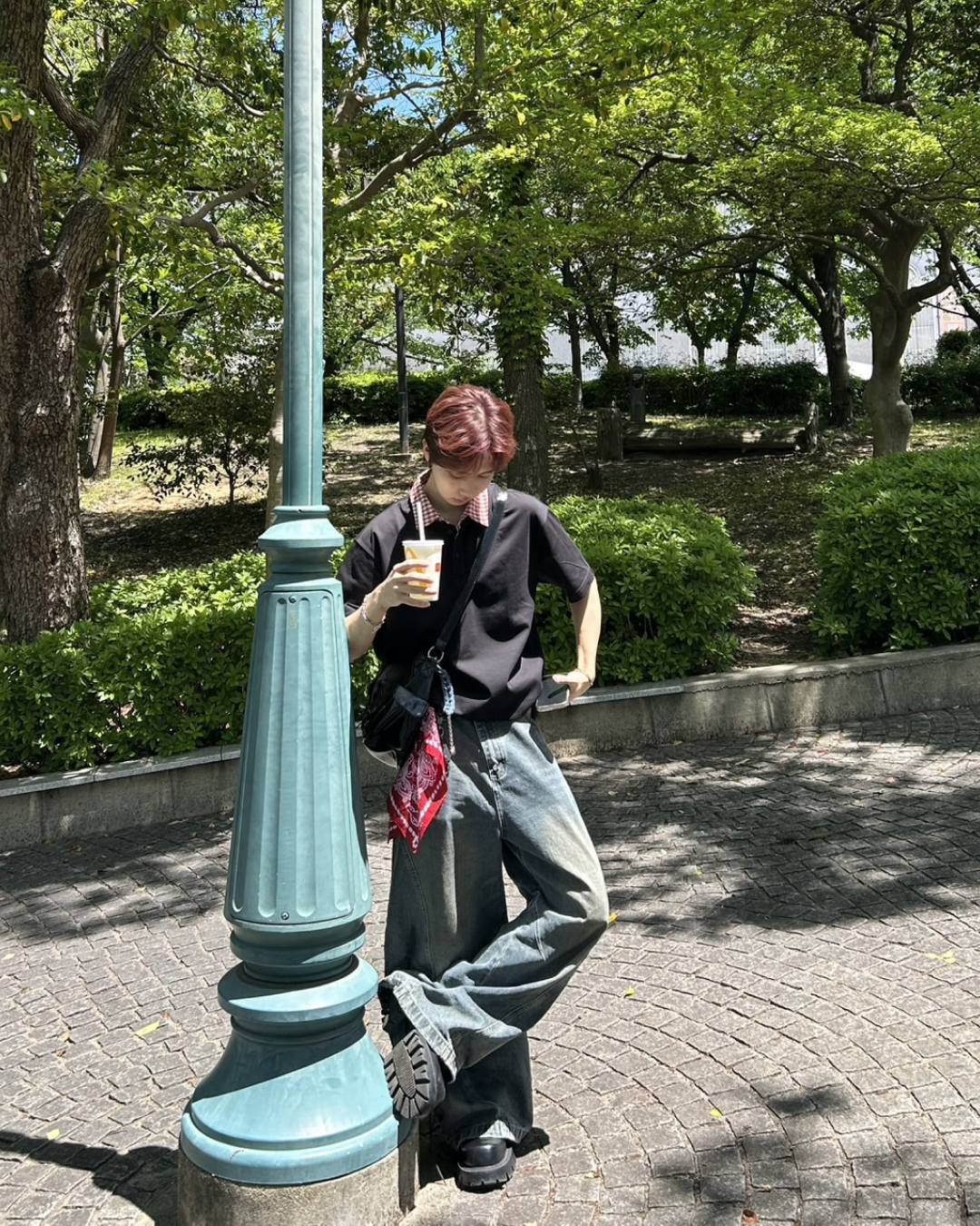 切り替えチェックカラーポロ WG0033