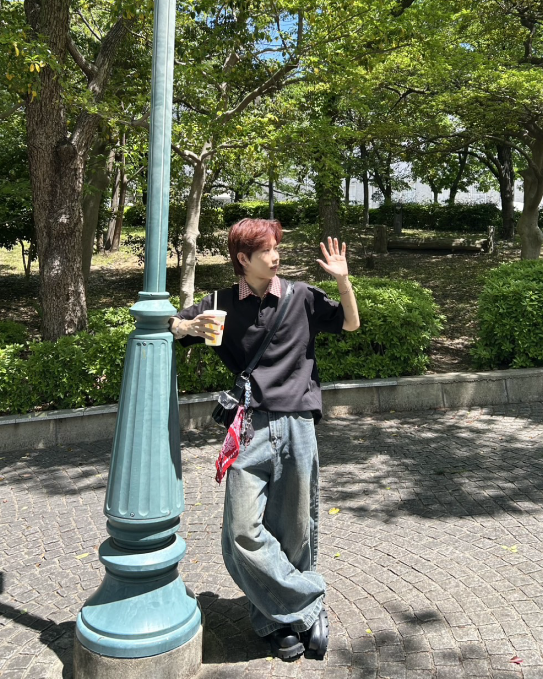 切り替えチェックカラーポロ WG0033