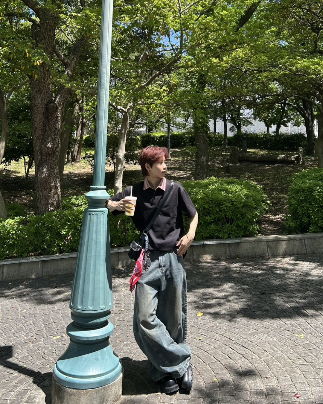 切り替えチェックカラーポロ WG0033