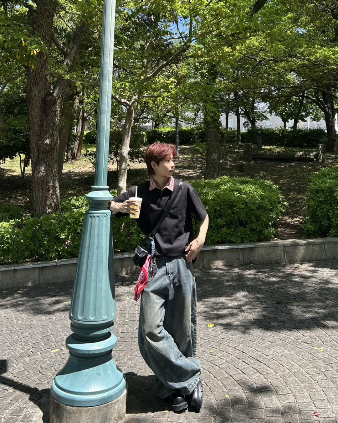 切り替えチェックカラーポロ WG0033