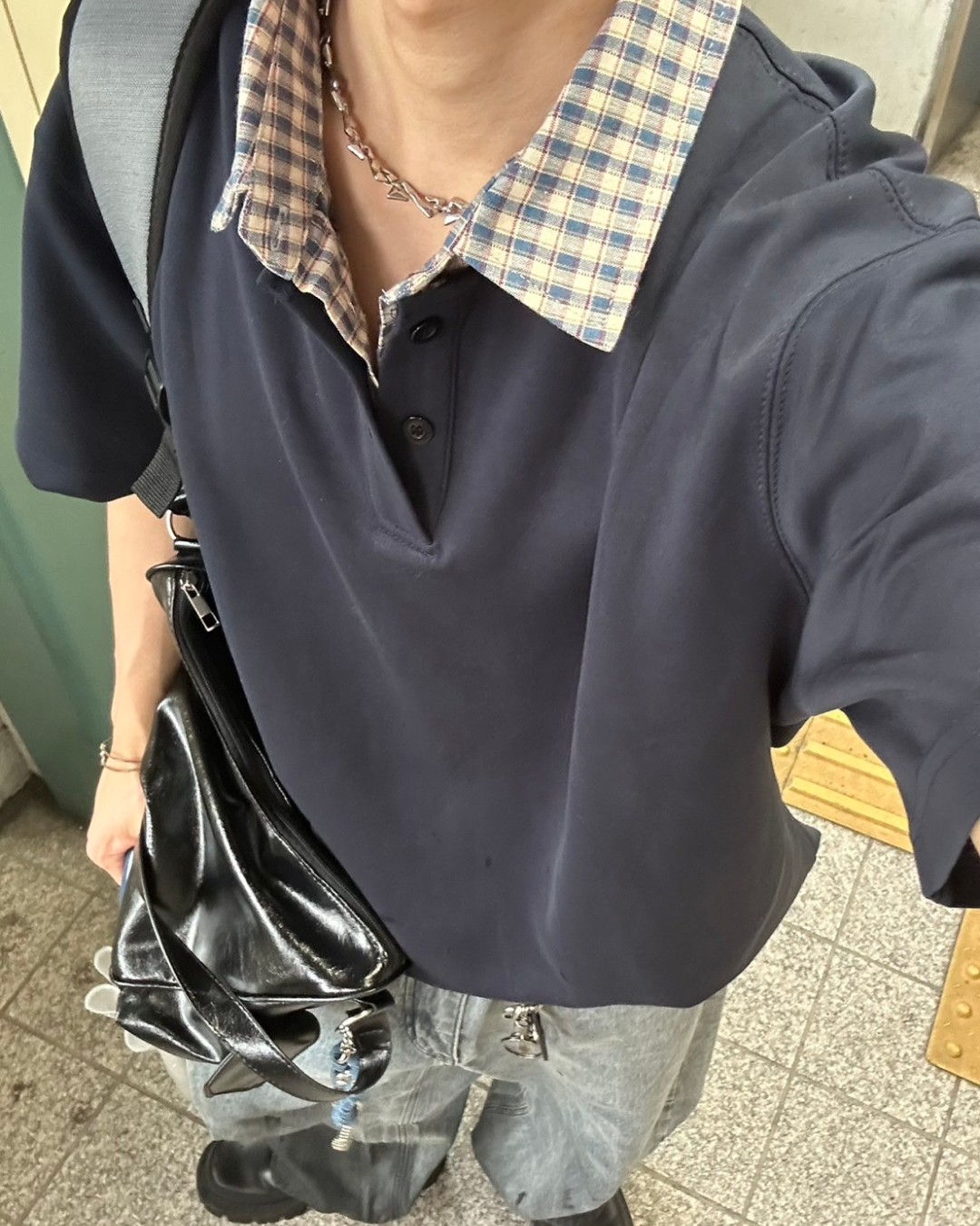 切り替えチェックカラーポロ WG0033