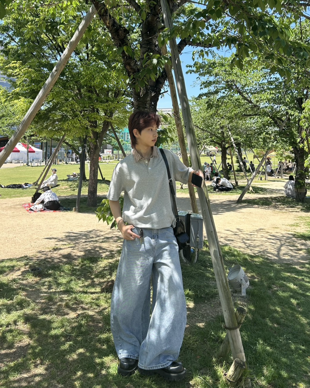 切り替えチェックカラーポロ WG0033