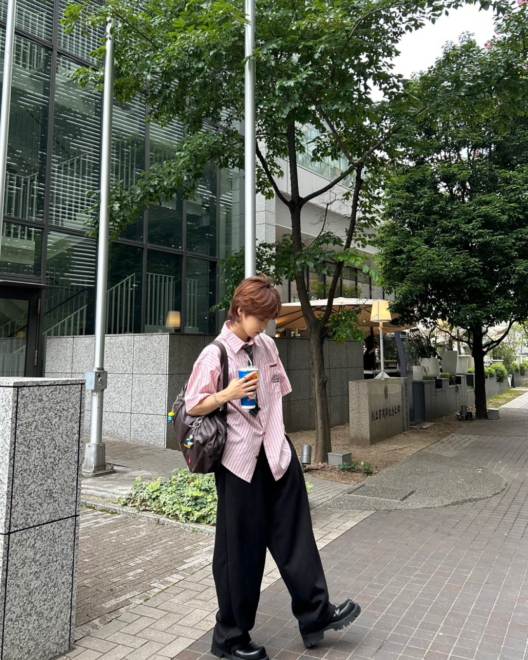 【即納】カラーストライプシャツ WG0071