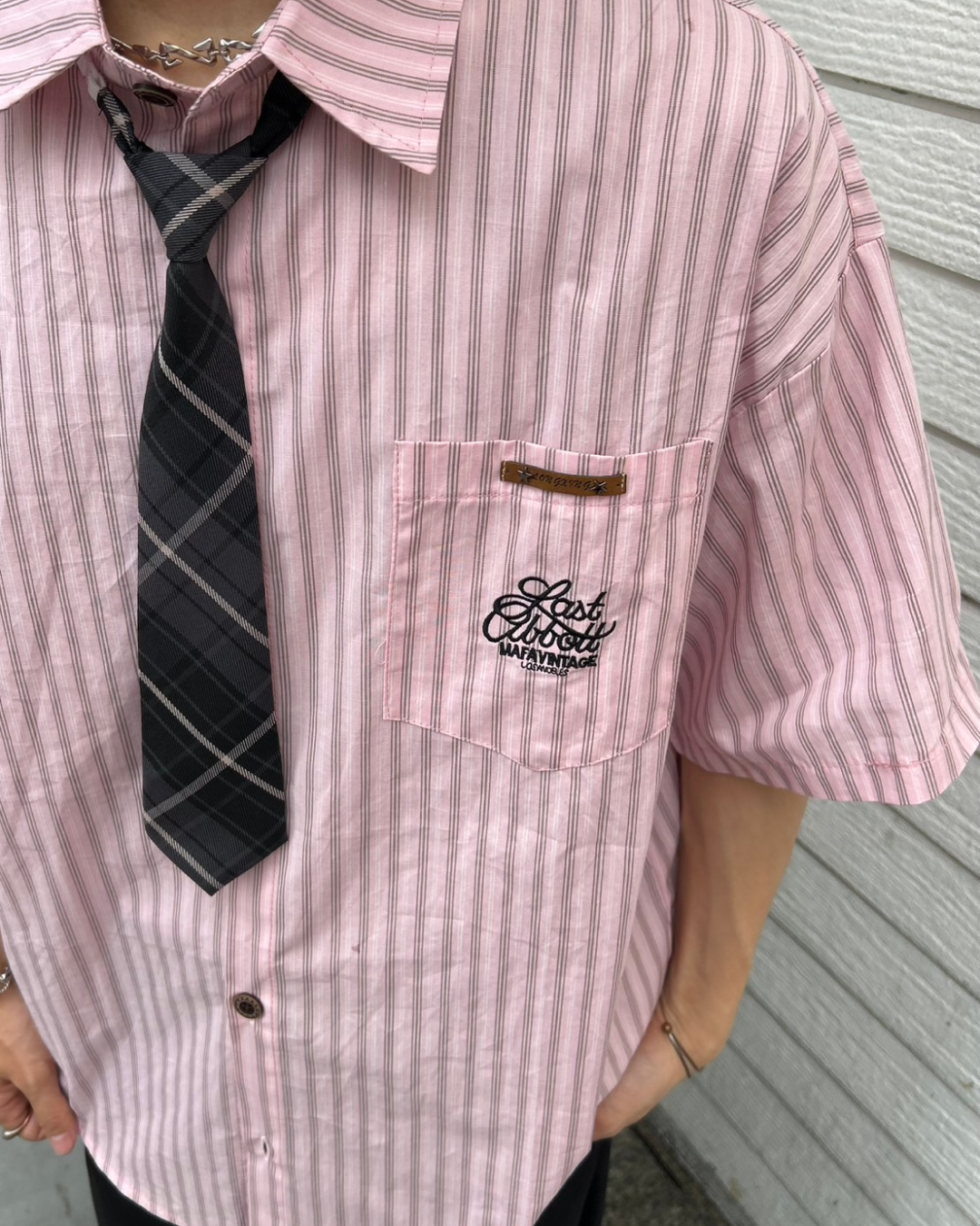 【即納】カラーストライプシャツ WG0071