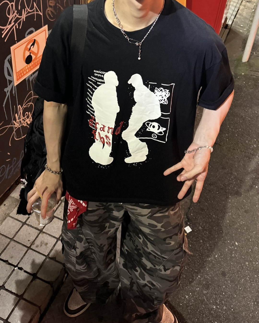 ヒューマンシルエットTシャツ WG0078