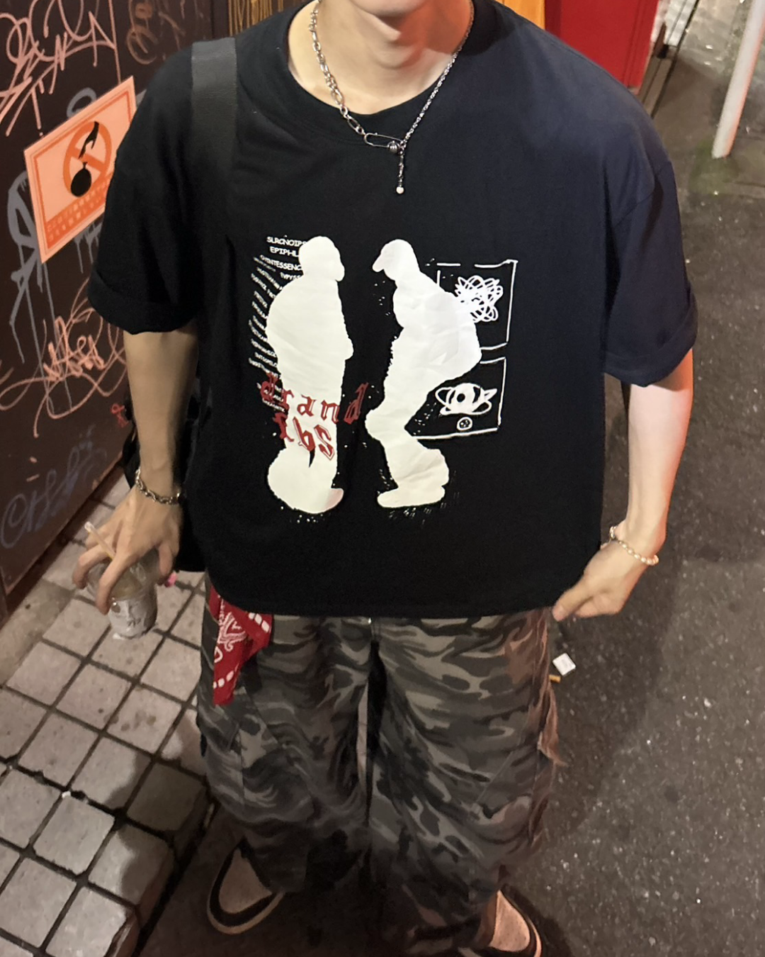 ヒューマンシルエットTシャツ WG0078