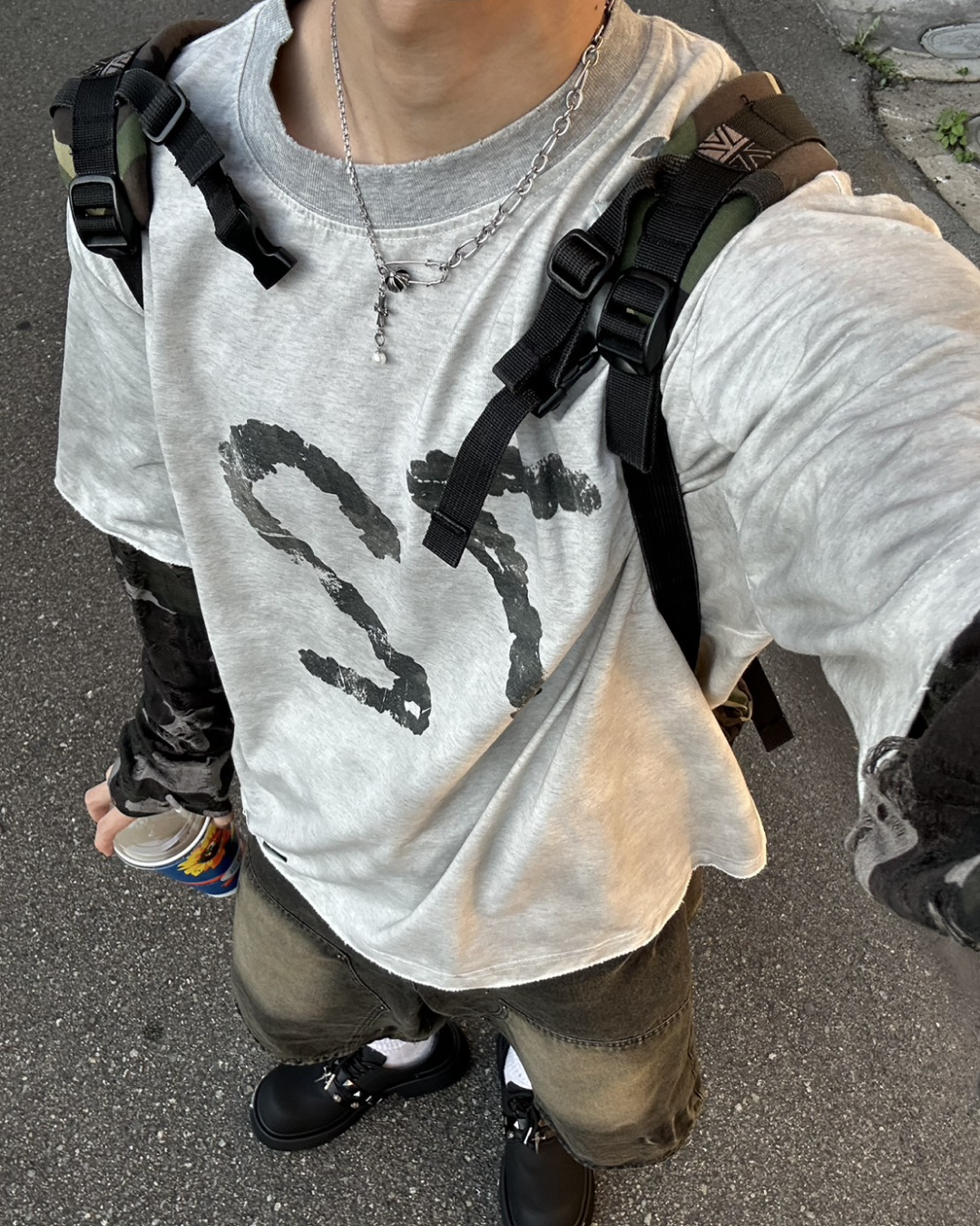 カモスリーブロングTシャツ WG0083
