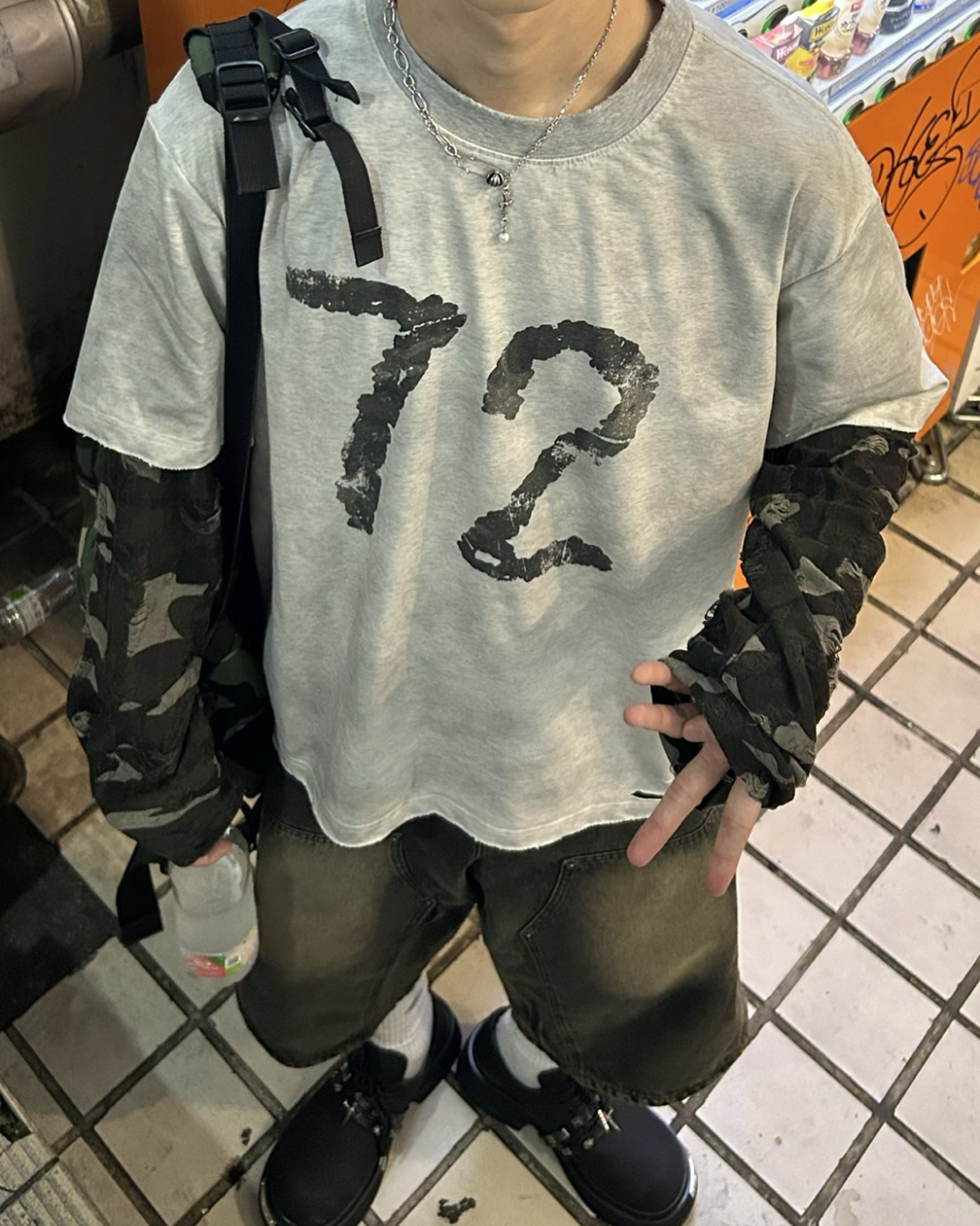カモスリーブロングTシャツ WG0083