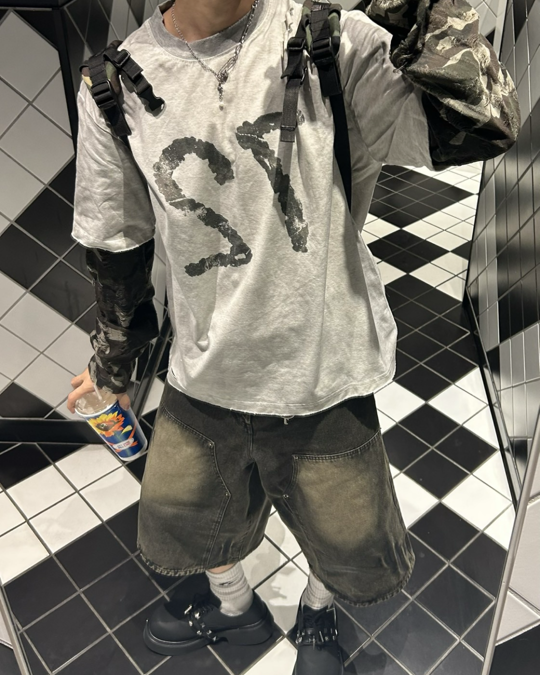カモスリーブロングTシャツ WG0083