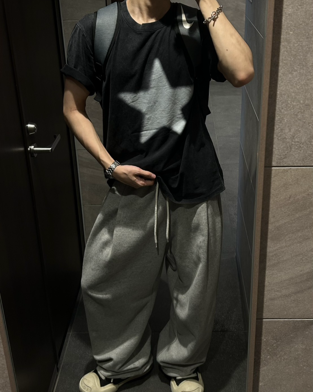 スタープリントレギュラーフィットTシャツ WG0123