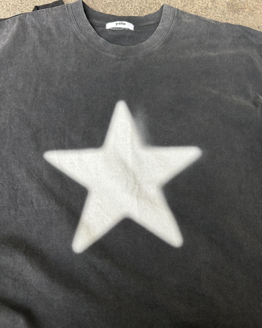 スタープリントドロップショルダーTシャツ WG0124