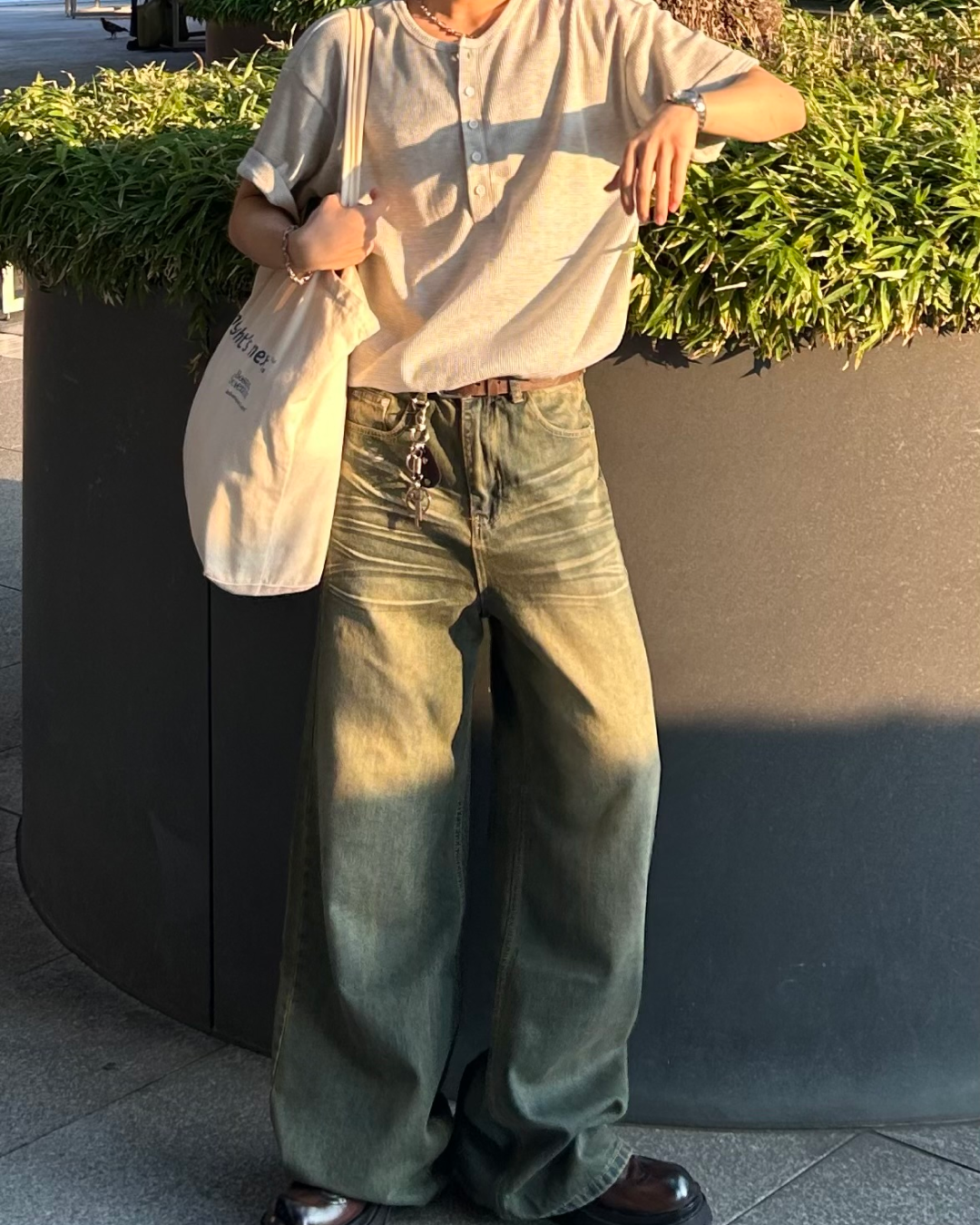 ヘンリーネックサーマルTシャツ WG0138
