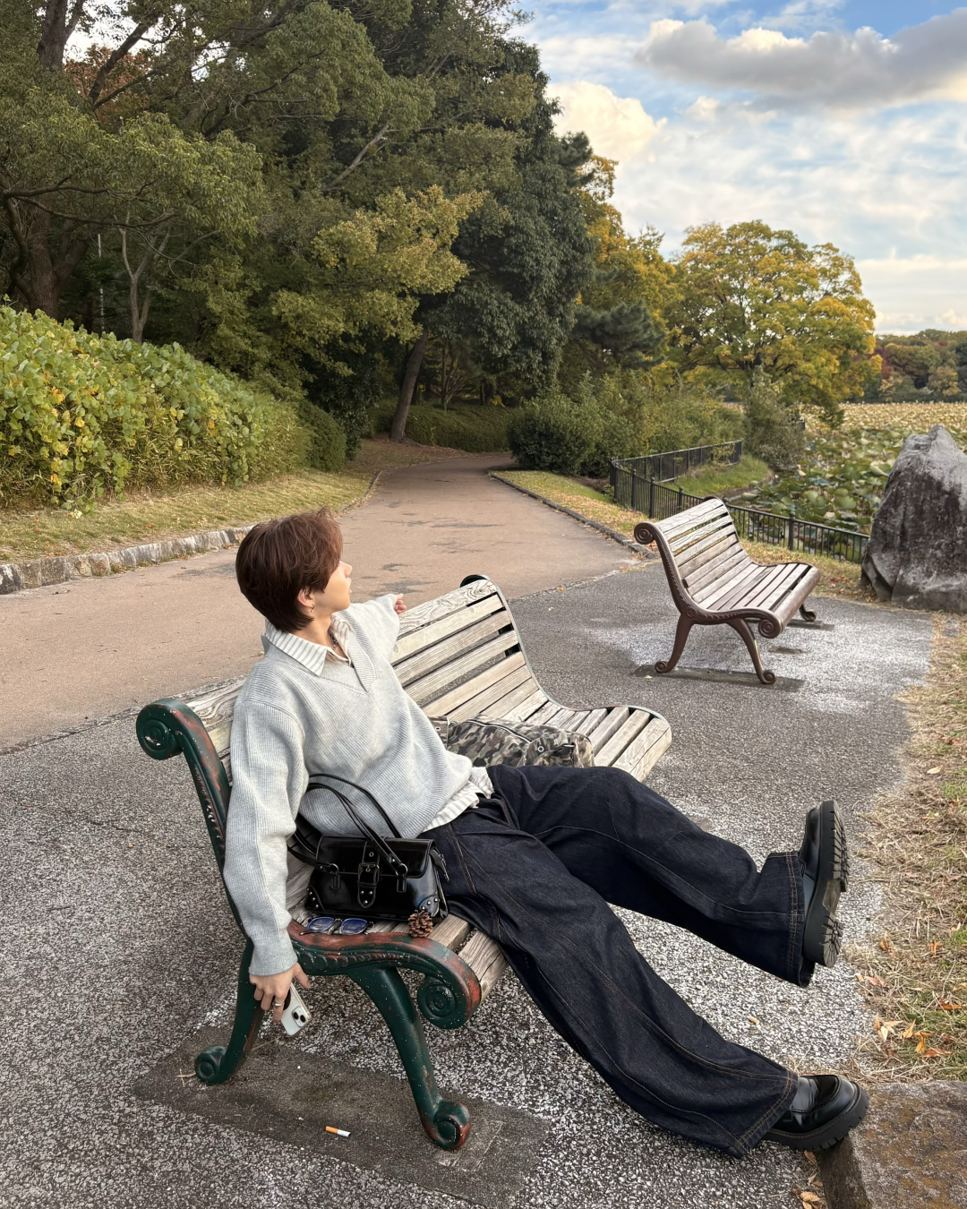 Vネックルーズニット WG0211