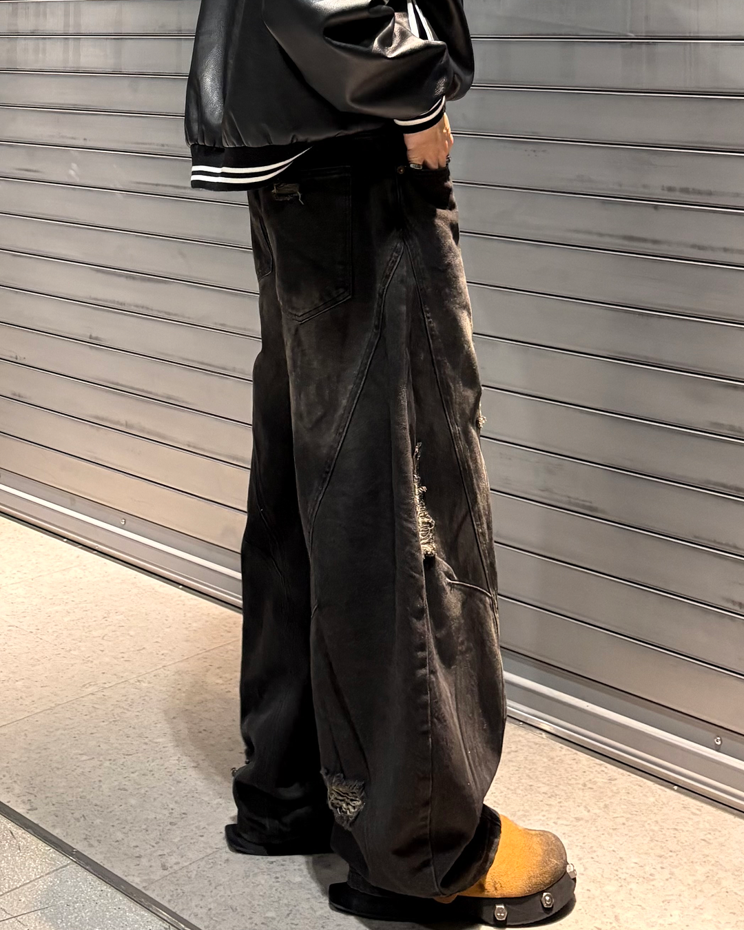 【即納】ダメージカーブデニムパンツ WG5000